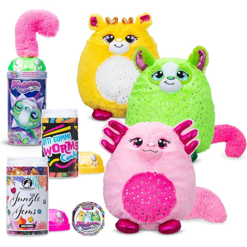 imageGemstones Series 1  Kittens Stuffed Cat Plushie Furry Surprise Toy for Girls Boys Kids and Toddlers Ages 3