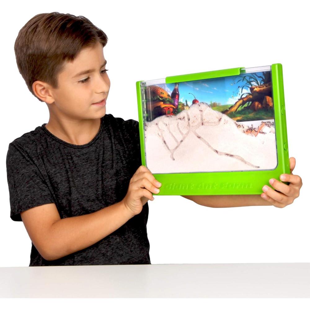 imageUncle Milton Giant Ant Farm  Large Viewing Area  Care for Live Ants  Nature Learning Toy  Science DIY Toy Kit  Great Gift for Boys ampamp Girls Green