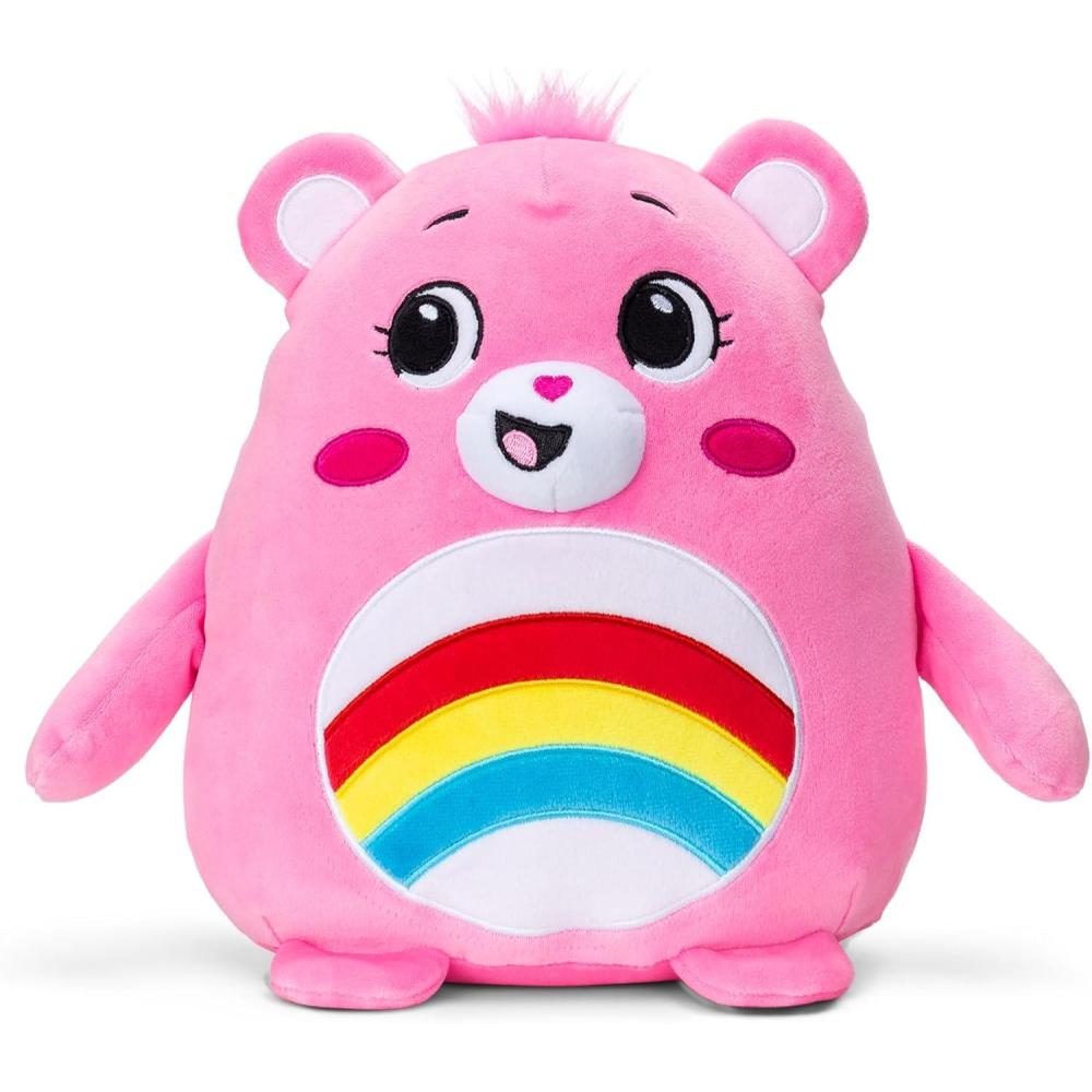 imageCare Bears Squishy 10quot Plush Cheer Bear  Pink Soft Huggable Squishy Material  Good for Girls and Boys Employees Collectors Ages 4