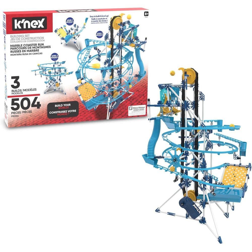 imageKNEX  Marble Coaster Run with Motor 504 Pieces STEM Building Kid Construction Set Ages 84826 cm x 4064 cm x 635 cm