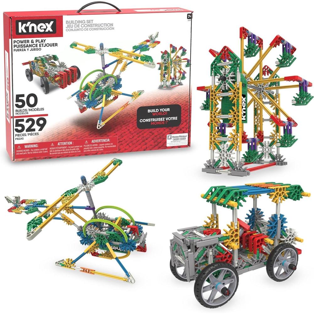 imageKNEX  Power ampamp Play Motorized Set  529 Pieces STEM Building Kid Construction Set Ages 7Building Set
