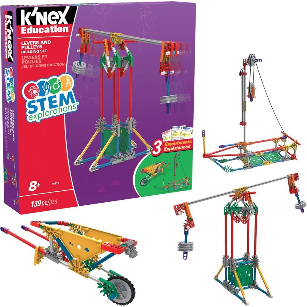 imageKNEX Education  STEM Explorations Levers ampamp Pulleys Building Kit  Kid Construction Play Ages 8