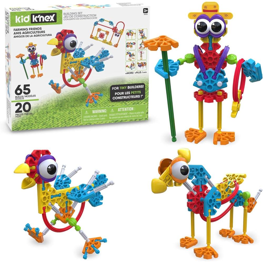 imageKNEX Kid Farmin Friends Set 65 Pieces STEM Building Creative Construction Play Ages 3