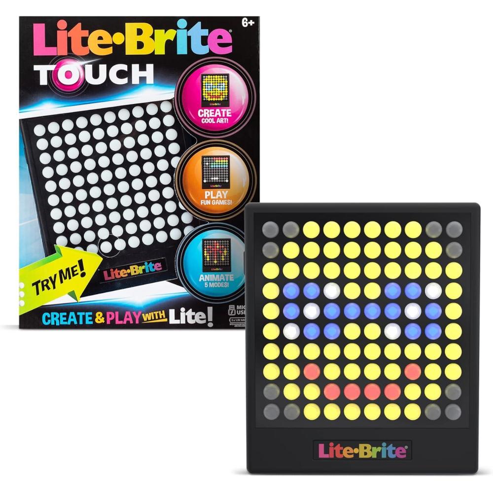 imageLiteBrite Touch  Create Play and Animate  Light Up Portable Stem Sensory Learning Toy Creative Art Stem Toy for Girls Boys Unisex Toddler Holiday Birthday Gift Ages 6Litebrite Touch