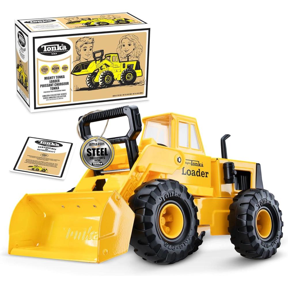 imageTonka Retro Front Loader  Collectors Edition  Made with 2X More Steel Kids Construction Toy Metal Truck Toy Truck for Boys and Girls Kids Toddlers Ages 3Retro Front Loader  Collectors Edition