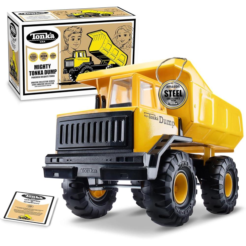 imageTonka Retro Front Loader  Collectors Edition  Made with 2X More Steel Kids Construction Toy Metal Truck Toy Truck for Boys and Girls Kids Toddlers Ages 3Retro Mighty Dump Truck  Collectors Edition
