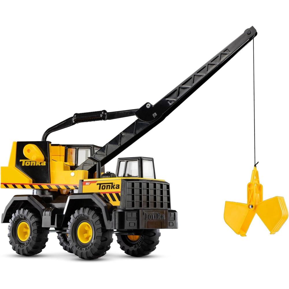 imageTonka Steel Classics Front Loader  Made with Steel ampamp Sturdy Plastic Yellow Toy Construction Truck Boys and Girls Kids Toddlers Ages 3Mighty Crane