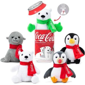 Coca-Cola Pop Cans! Collectible 5″ Plush Stuffed Animal in 12oz Can – Character Will Vary – Collect Them All!