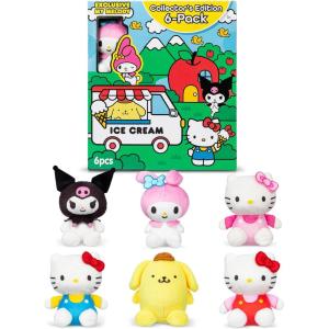 Hello Kitty and Friends 6 Pack – Miniature Plush Figure, Suffed Animal, Toy Mini Soft Figure for Kids, Girls and Boys Ages 4+
