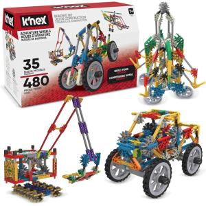 K’NEX – Adventure Wheels Building Set – 480 Pieces‚ STEM Building, Creative Construction Set‚ Ages 7+(35 Model Building)
