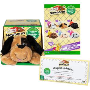 POUND PUPPIES Newborns Plush – Angel – Tan and Black, Eco Friendly