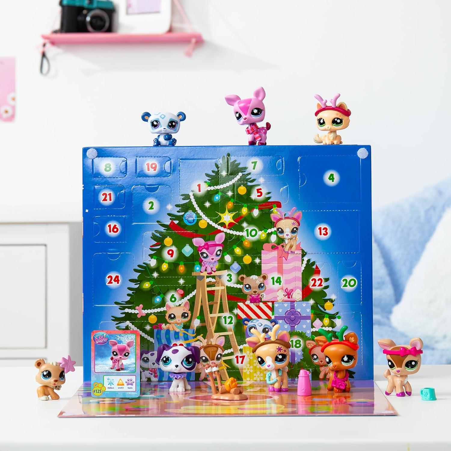 imageLittlest Pet Shop  Advent Calendar 2024  LPS Gen 7 Authentic Mystery Figures Surprise Collectible Kidult Toy Girls Boys Kids Tweens Ages 4124W x 10H