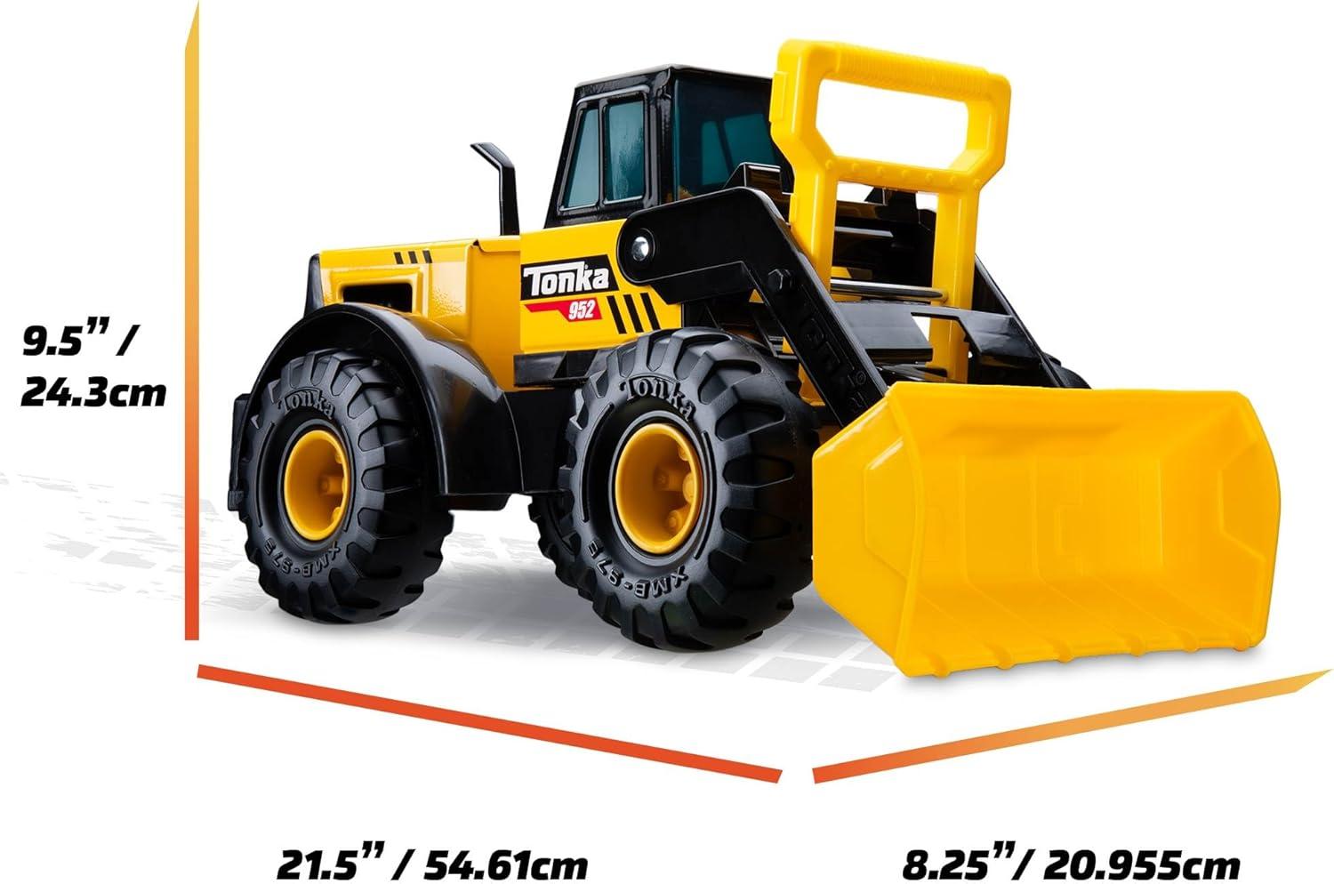 imageTonka Steel Classics Front Loader  Made with Steel ampamp Sturdy Plastic Yellow Toy Construction Truck Boys and Girls Kids Toddlers Ages 3Front Loader