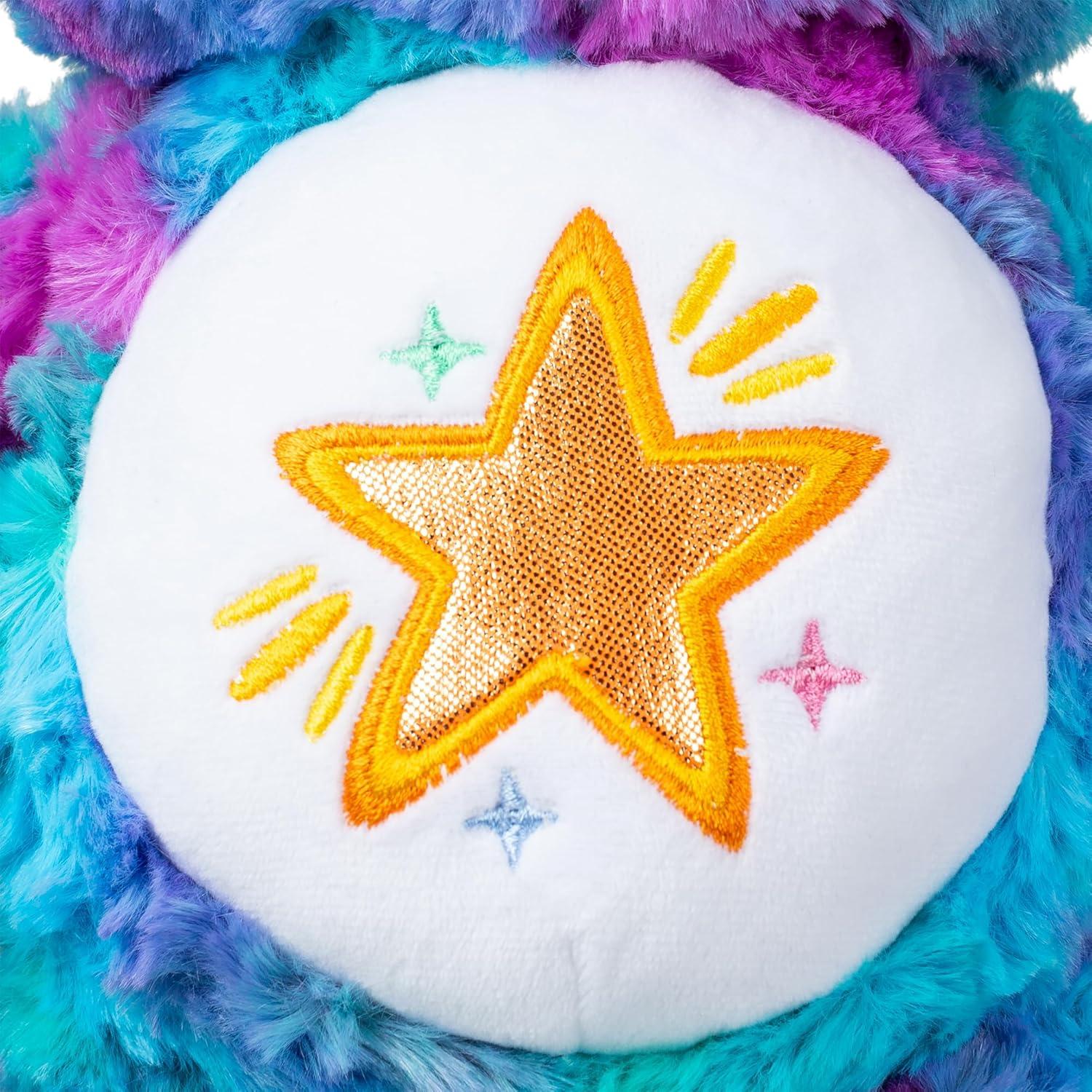 imageBasic Fun Care Bears Good Wishes Medium Plush Toy 35 cm  Soft Fluffy Plush with Iridescent Belly Badge for Girls and Boys from 4 Years
