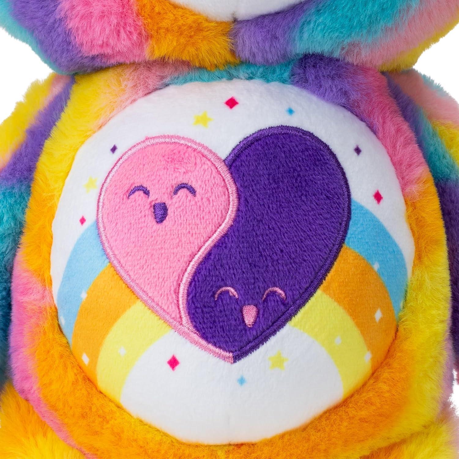 imageCare Bears 14quot Friends Forever Bear Plushie  TieDye Multicolored Made from Recycled Materials Soft and Huggable  Good for Girls and Boys Employees Collectors Ages 4