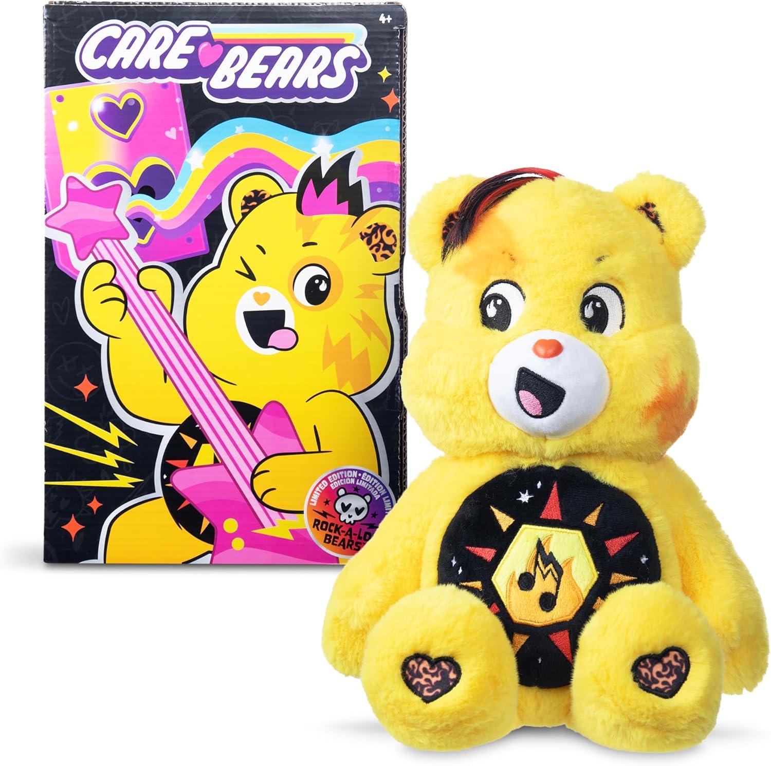 imageCare Bears 14quot Rock Theme Medium Size Plush Funshine BearFunshine Bear Rock Theme
