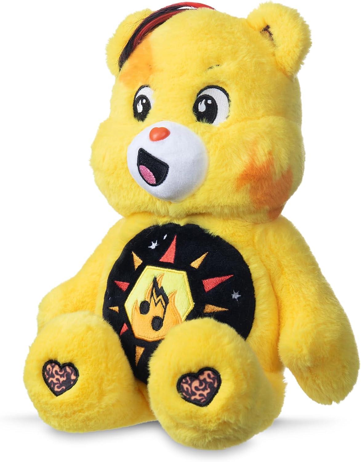 imageCare Bears 14quot Rock Theme Medium Size Plush Funshine BearFunshine Bear Rock Theme