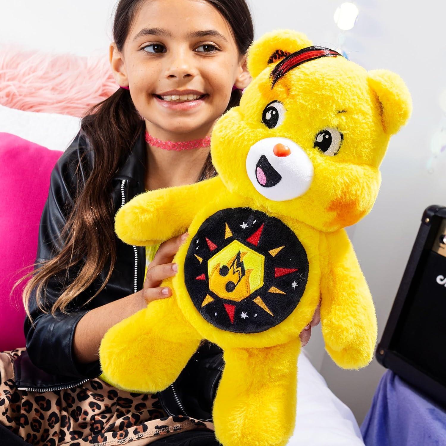 imageCare Bears 14quot Rock Theme Medium Size Plush Funshine BearFunshine Bear Rock Theme