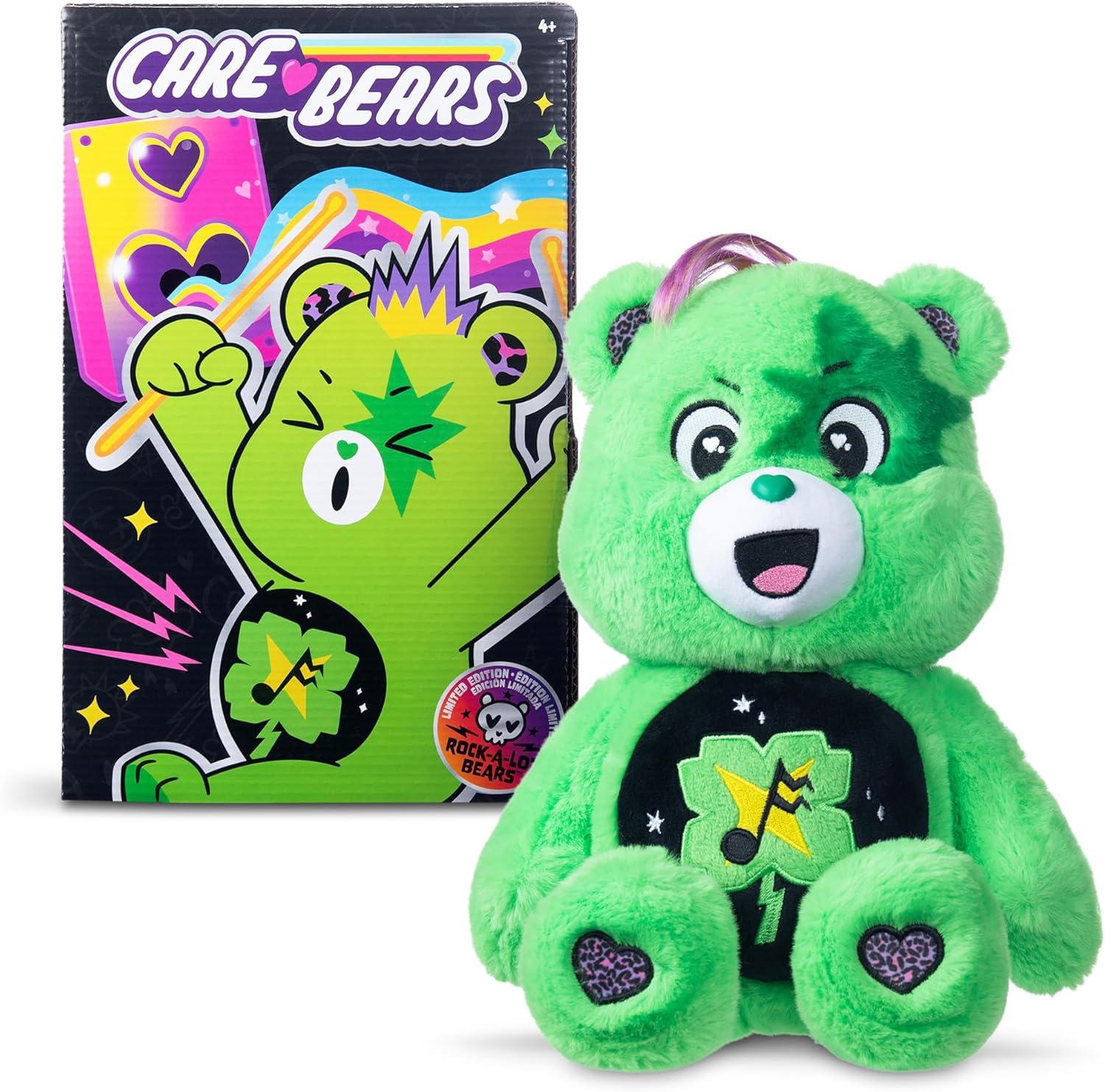 imageCare Bears 14quot Rock Theme Medium Size Plush Funshine BearGood Luck Bear Rock Theme