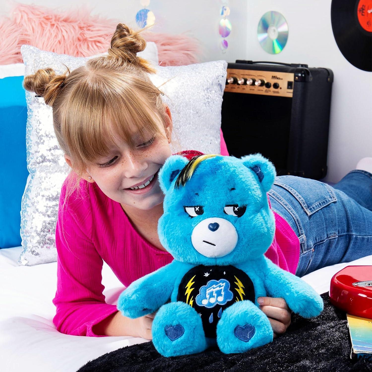 imageCare Bears  14quot Rock Theme  Medium Size Plush  Funshine BearGrumpy Bear  Rock Theme