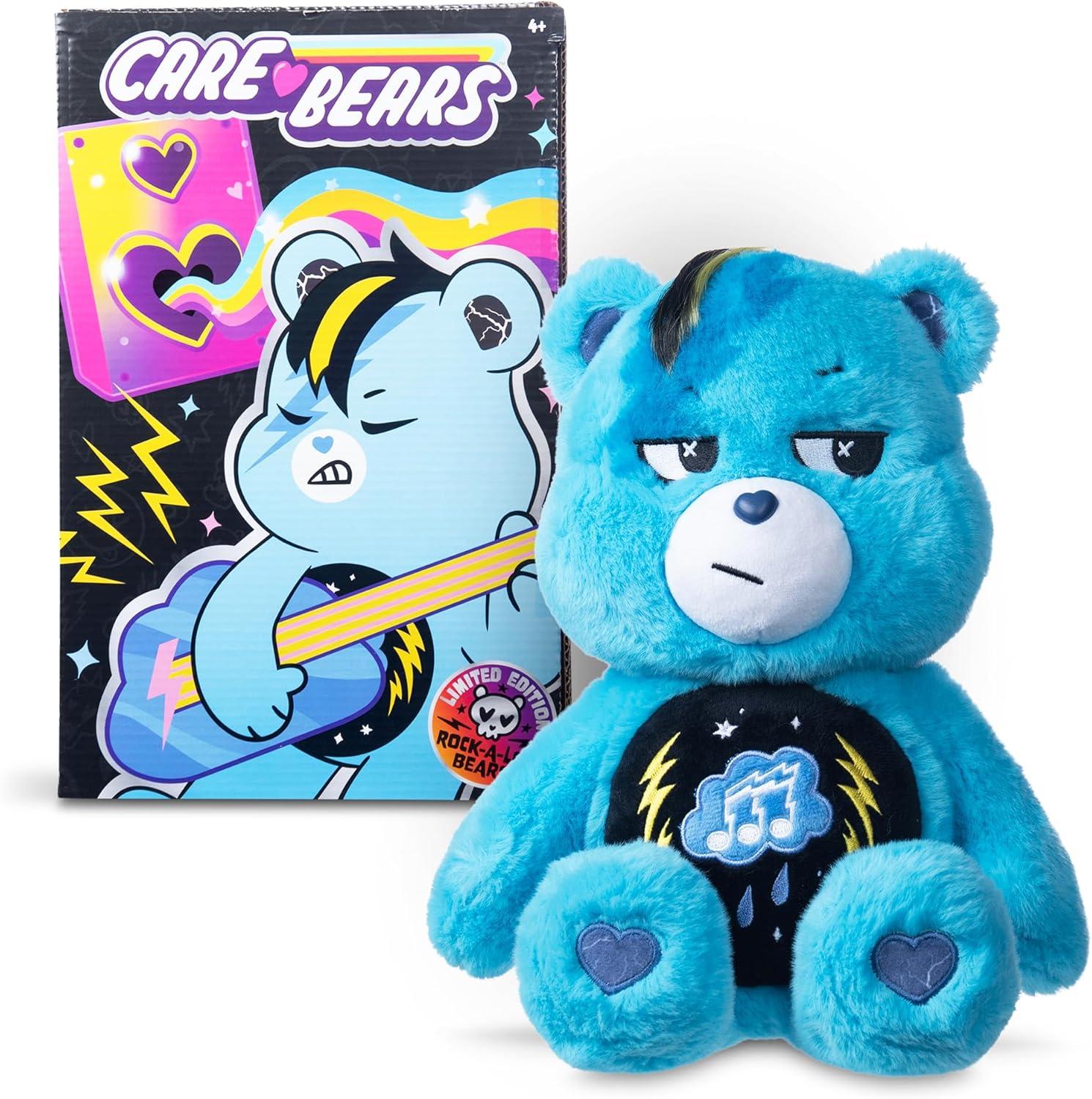 imageCare Bears  14quot Rock Theme  Medium Size Plush  Funshine BearGrumpy Bear  Rock Theme