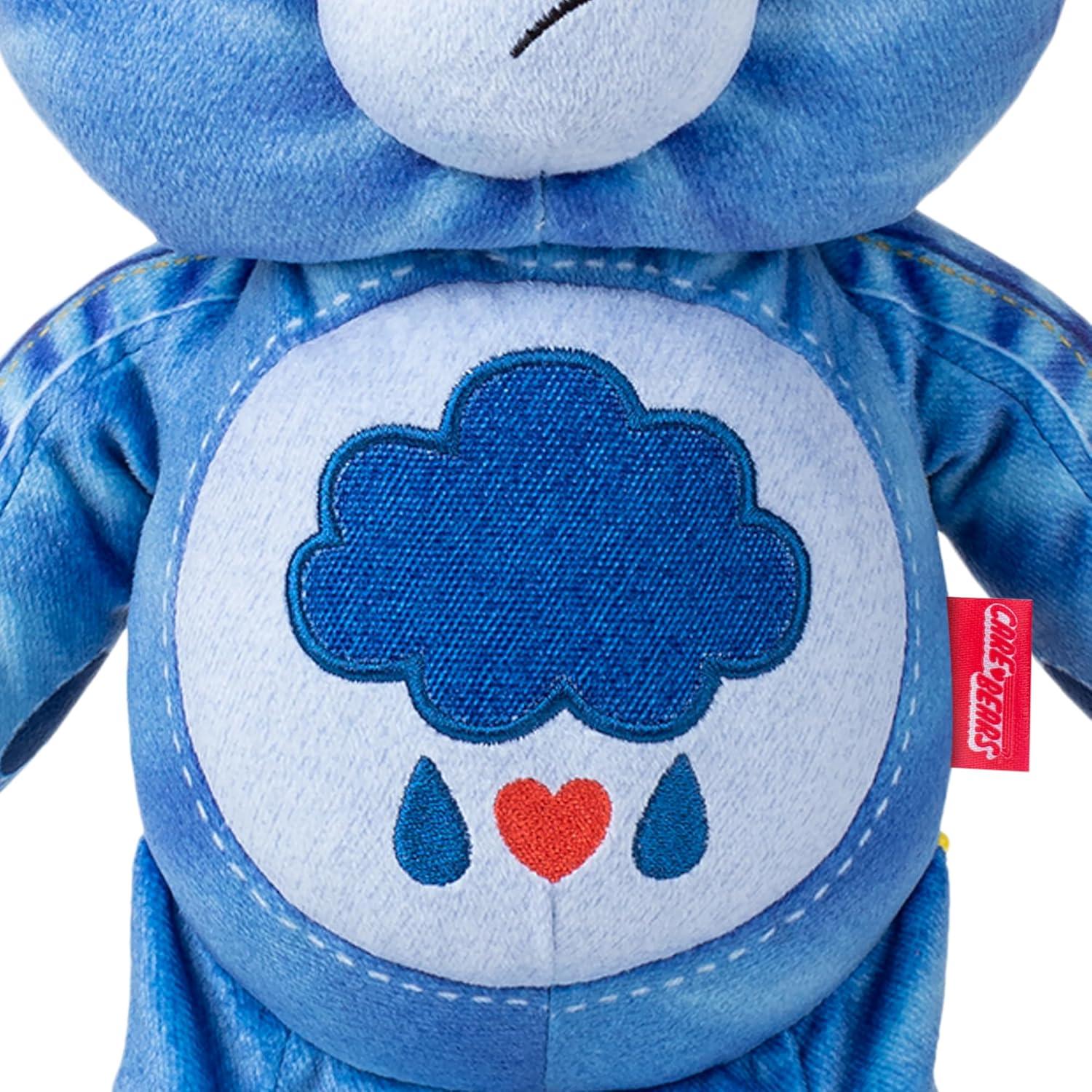 imageCare Bears 14quot Medium Plush Grumpy Bear New Denim Design Soft Huggable EcoFriendly Material