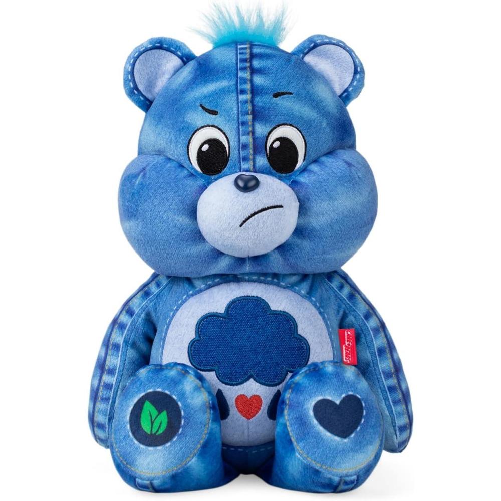 imageCare Bears 14quot Medium Plush Grumpy Bear New Denim Design Soft Huggable EcoFriendly Material