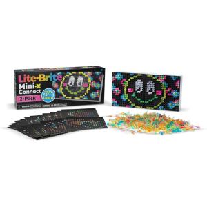 Lite Brite Mini-X Connect 2 Pack – Create Light Art with Pegs, Creative Art Stem Toy for Girls, Boys, Unisex, Toddler, Ages 4+, Holiday, Birthday, Gift