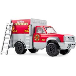 Tonka Steel Classics Fire Rescue Truck – Made with Steel & Sturdy Plastic, Red Toy Construction Truck, Boys and Girls, Kids, Toddlers, Ages 3+