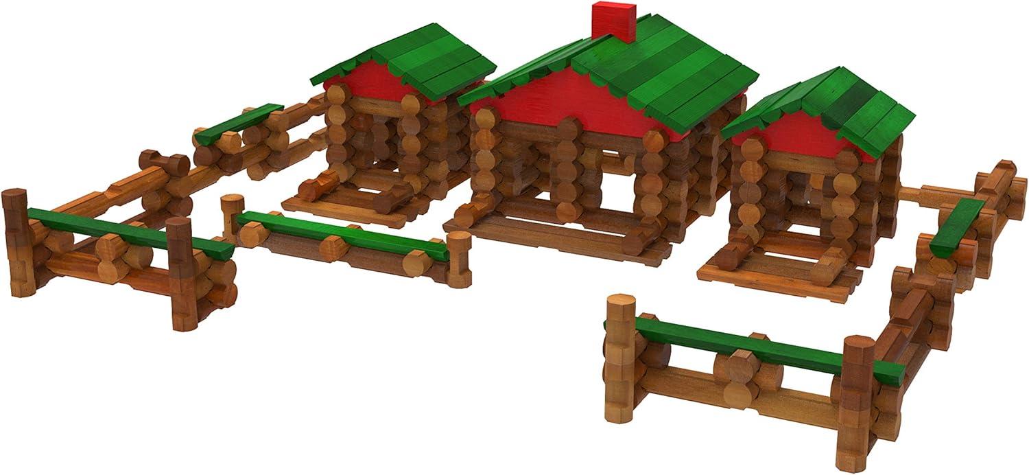 image:imageLINCOLN LOGS Classic Farmhouse 268 Pieces Real Wood Logs Ages 3 Best Retro Building Gift Set for BoysGirls Creative Construction Engineering Preschool Education Toy