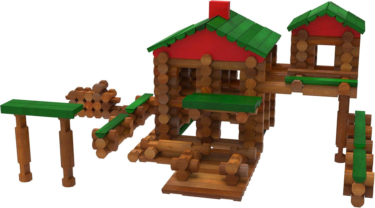 image:imageLINCOLN LOGS Classic Farmhouse 268 Pieces Real Wood Logs Ages 3 Best Retro Building Gift Set for BoysGirls Creative Construction Engineering Preschool Education Toy