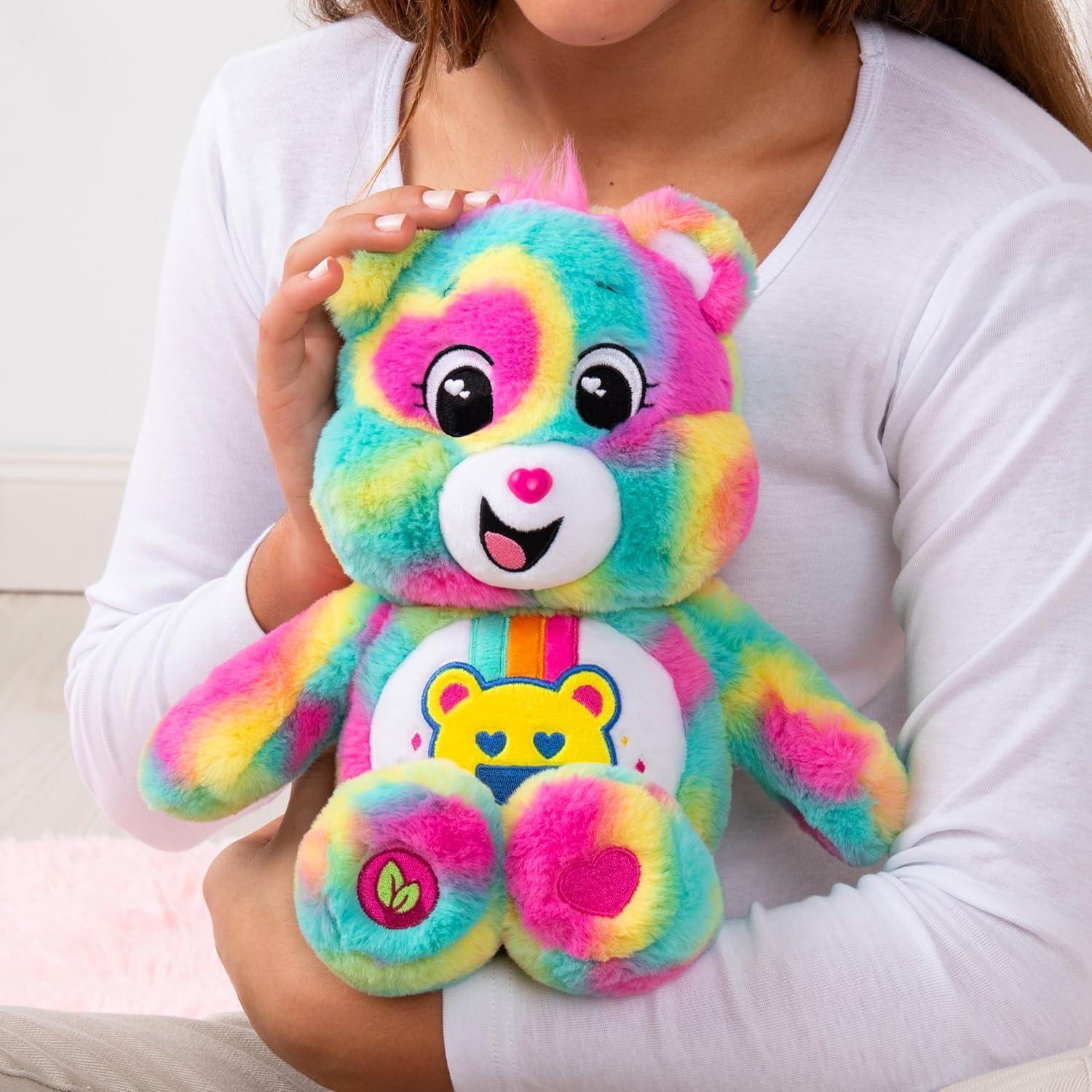 image:imageCare Bears 14 Good Vibes Bear TieDye Multicolored Plushie for Ages 4 Perfect Stuffed Animal Support Gift Super Soft and Cuddly Good for Girls and Boys Employees Collectors