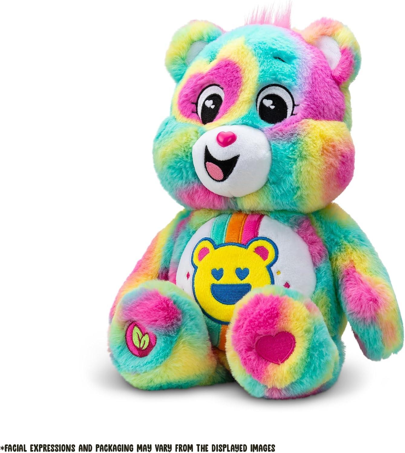 image:imageCare Bears 14 Good Vibes Bear TieDye Multicolored Plushie for Ages 4 Perfect Stuffed Animal Support Gift Super Soft and Cuddly Good for Girls and Boys Employees Collectors