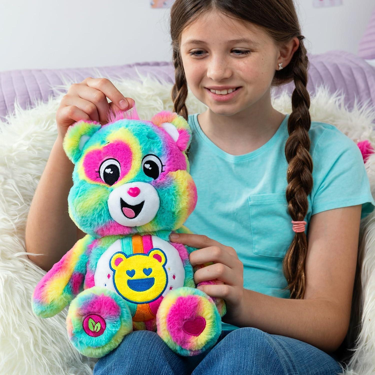 image:imageCare Bears 14 Good Vibes Bear TieDye Multicolored Plushie for Ages 4 Perfect Stuffed Animal Support Gift Super Soft and Cuddly Good for Girls and Boys Employees Collectors