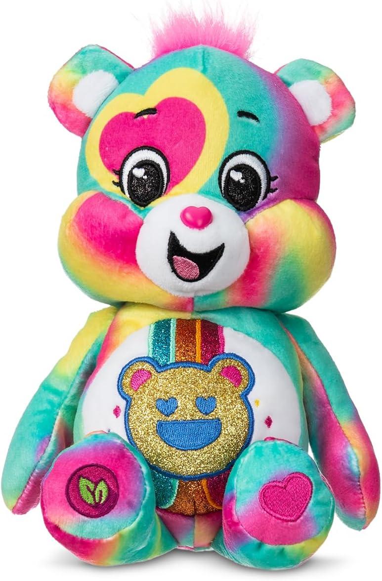 image:imageCare Bears 9 Glitter Good Vibes Bear TieDye Multicolored Made from Recycled Materials Good for Girls and Boys Collectors Ages 4