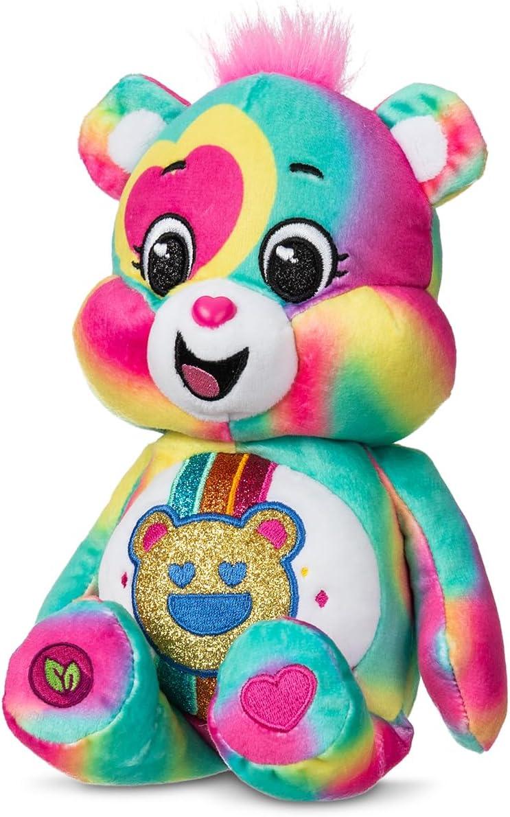image:imageCare Bears 9 Glitter Good Vibes Bear TieDye Multicolored Made from Recycled Materials Good for Girls and Boys Collectors Ages 4