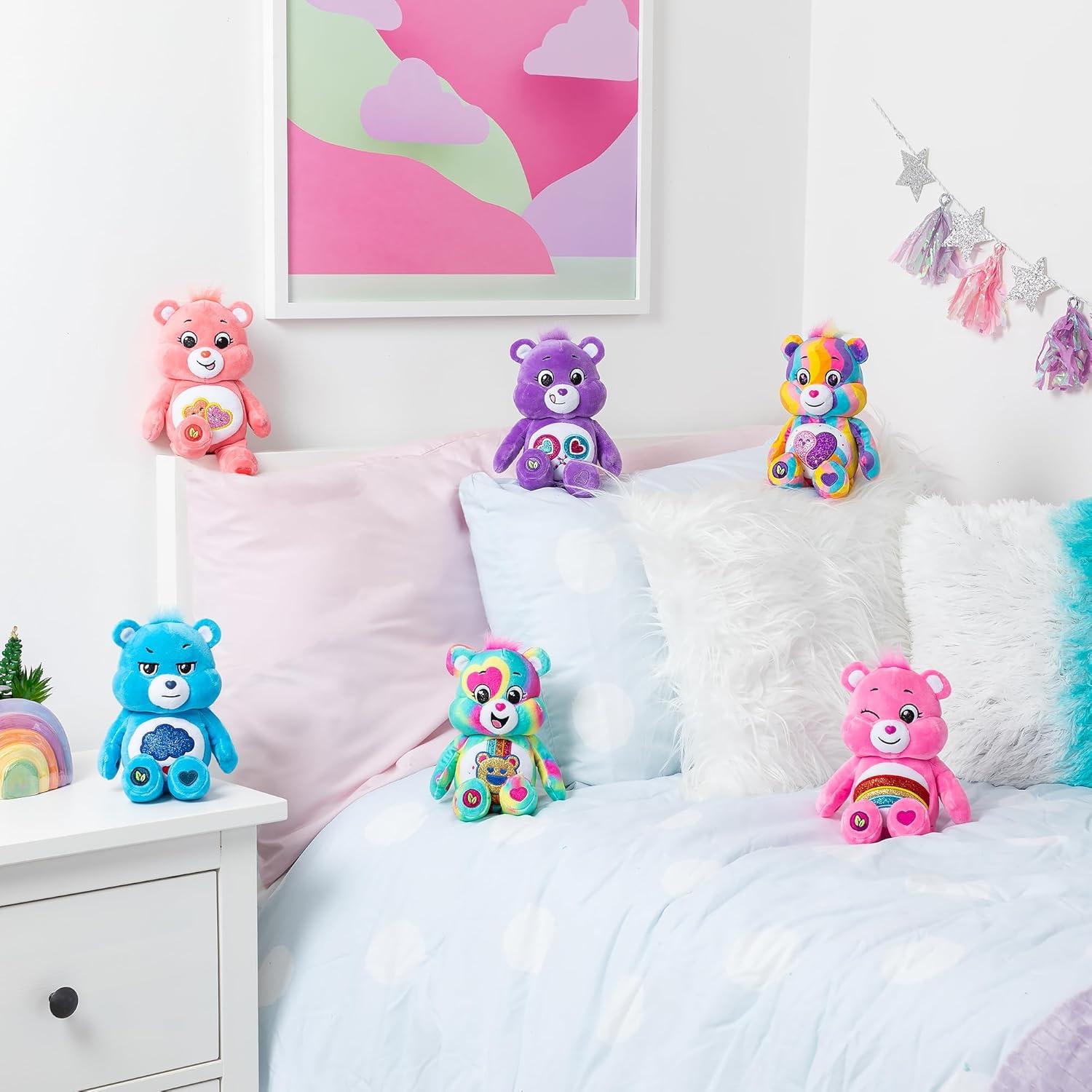image:imageCare Bears 9 Glitter Good Vibes Bear TieDye Multicolored Made from Recycled Materials Good for Girls and Boys Collectors Ages 4
