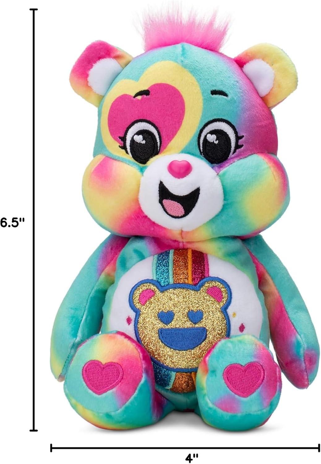 image:imageCare Bears 9 Glitter Good Vibes Bear TieDye Multicolored Made from Recycled Materials Good for Girls and Boys Collectors Ages 4